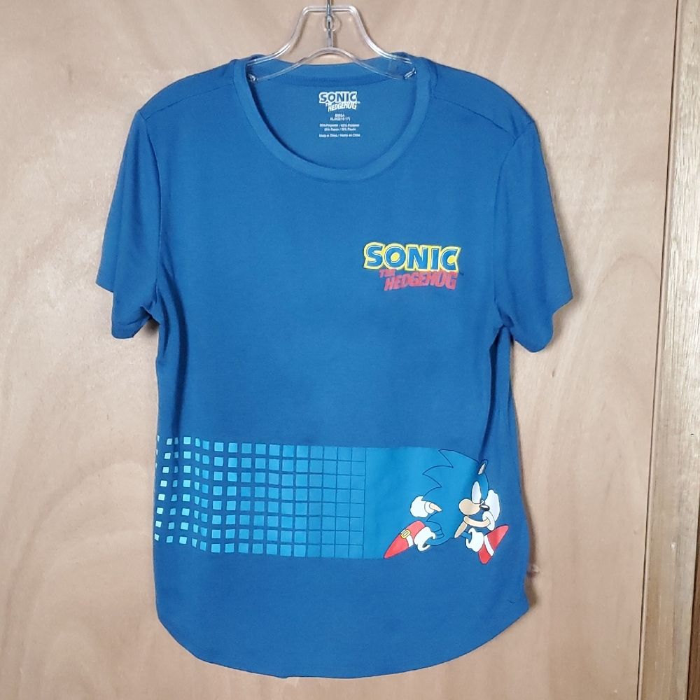 Blue Girls Sonic The Headhog T-Shirt